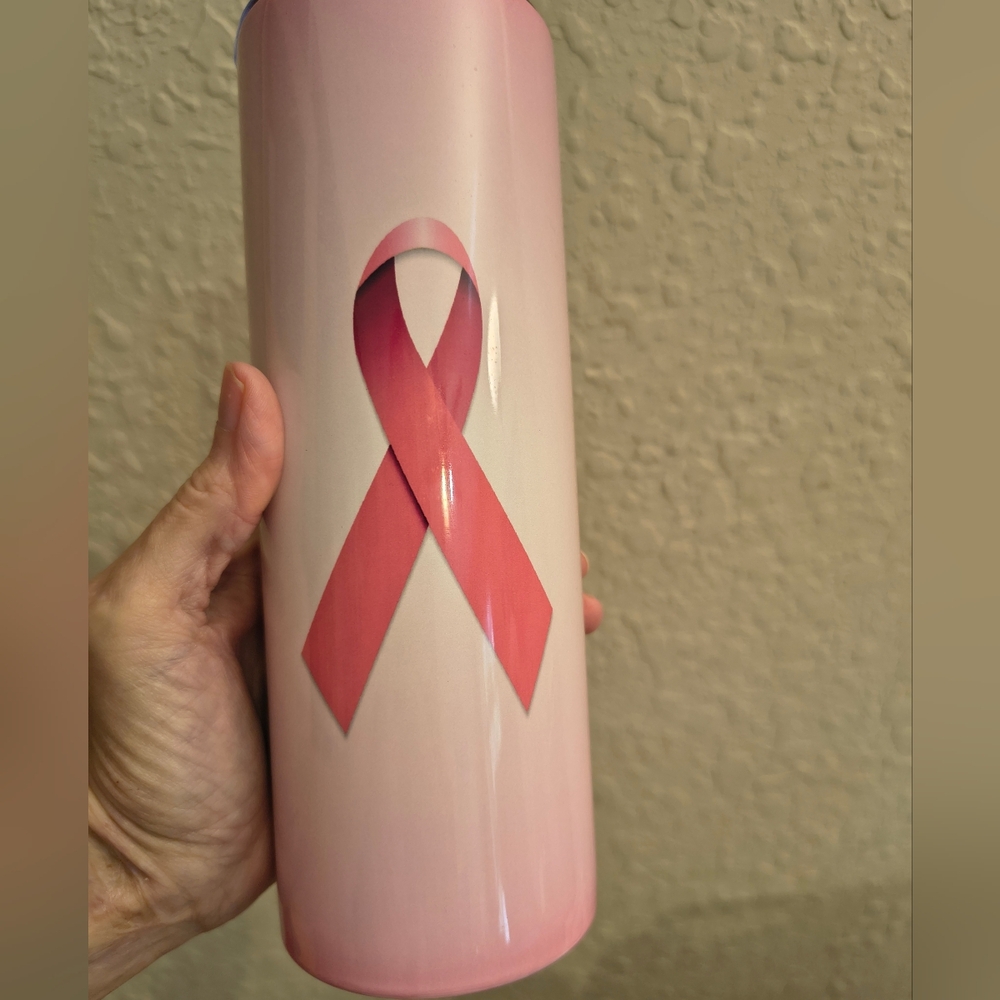 20oz Breast Cancer Pink Ribbon Tumbler NIB